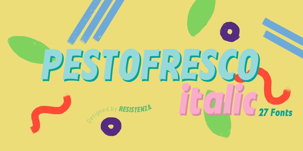 Pesto Fresco Italic font