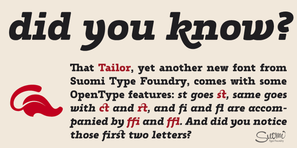 Tailor font