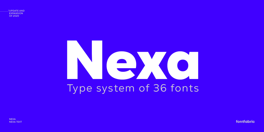 Nexa font