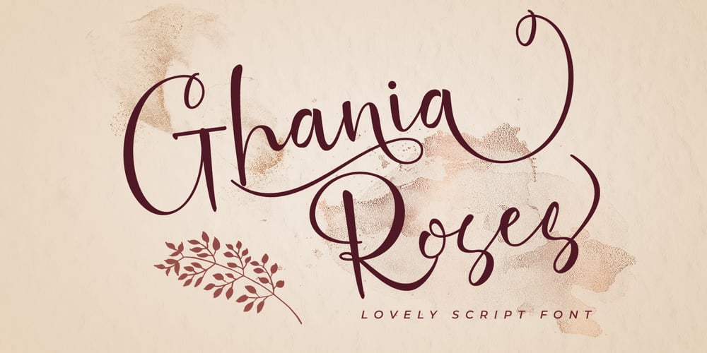 Ghania Roses font