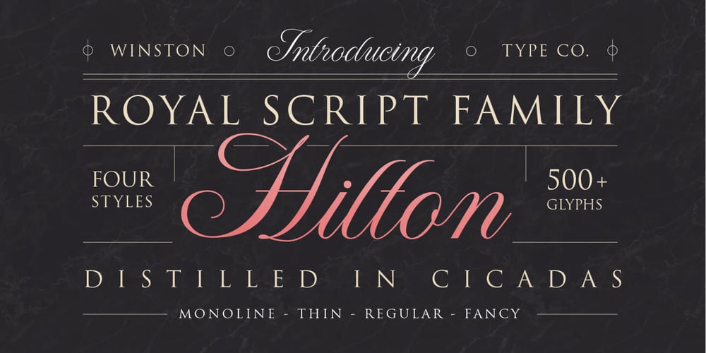 WT Hilton Script font