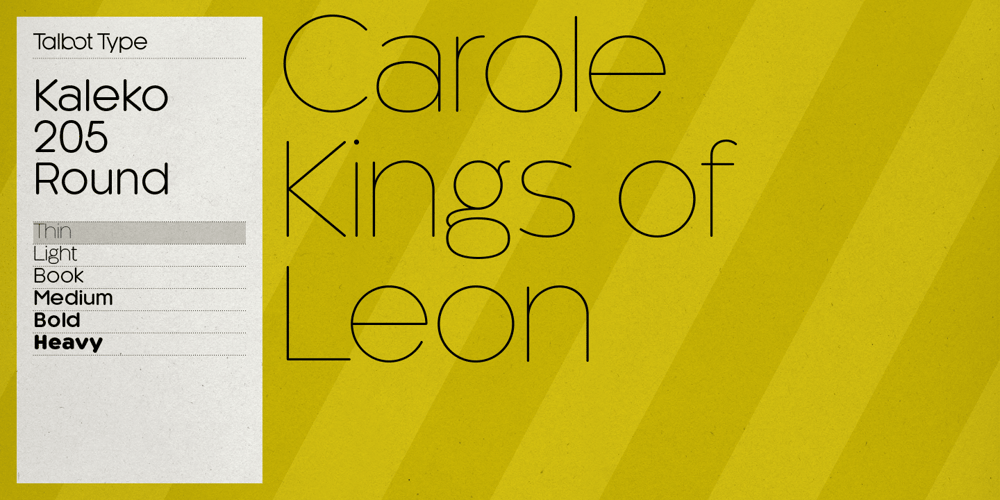 Kaleko 205 Round font