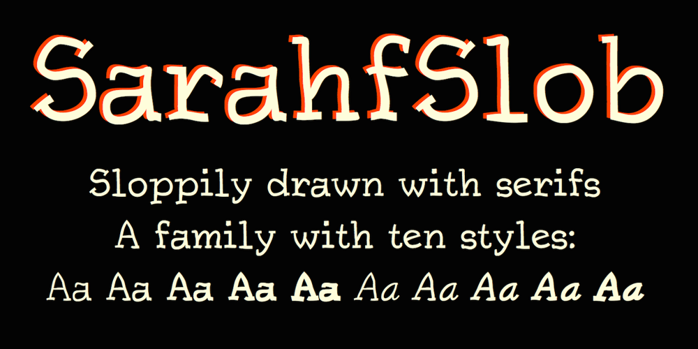 SarahfSlob font