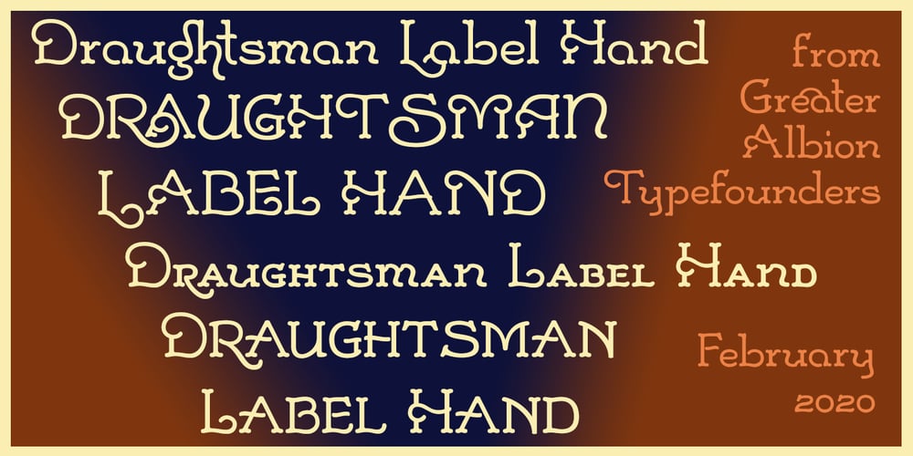 Draughtsman Label Hand font