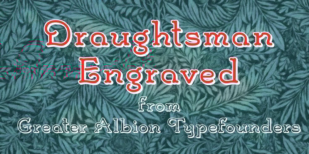 Draughtsman Engraved font