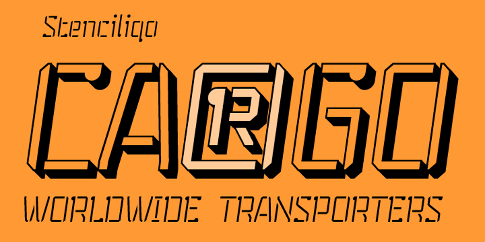 Stenciliqo 4F font
