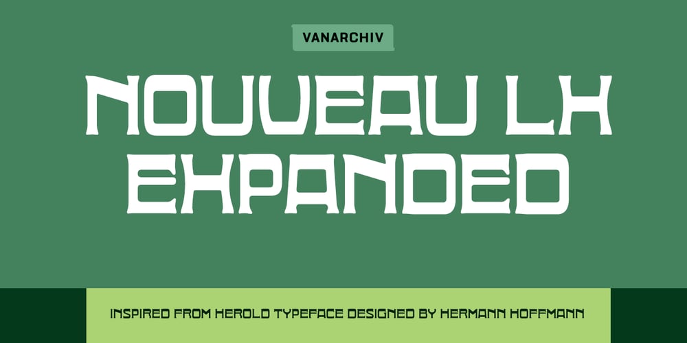 Nouveau LX Expanded font