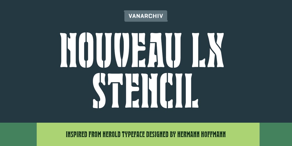 Nouveau LX Stencil font