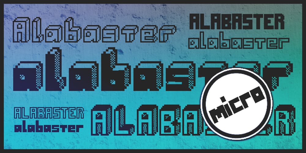 Alabaster Micro font