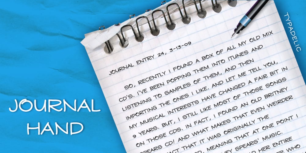 Journal Hand font