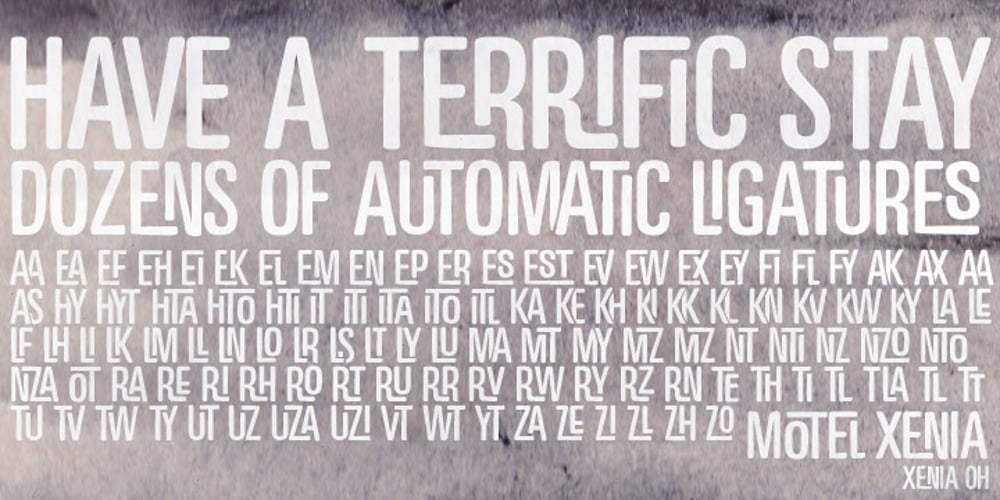 Motel Xenia font