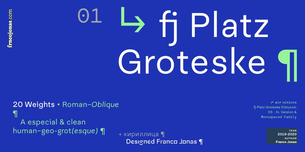 Platz Groteske FJ font