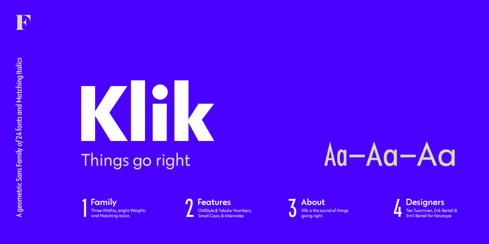 Klik font