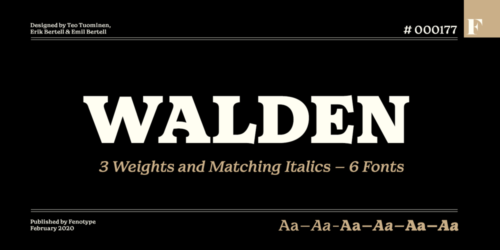 Walden font