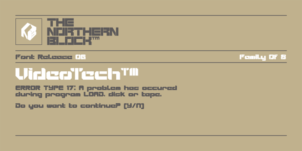 VideoTech font