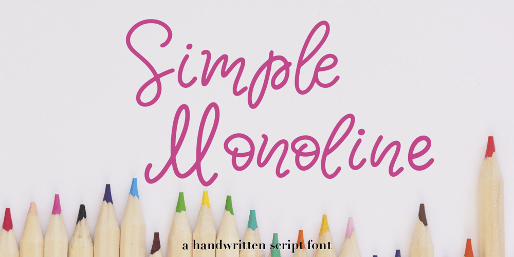 Simple Monoline font