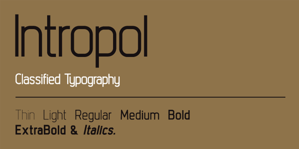 Intropol font