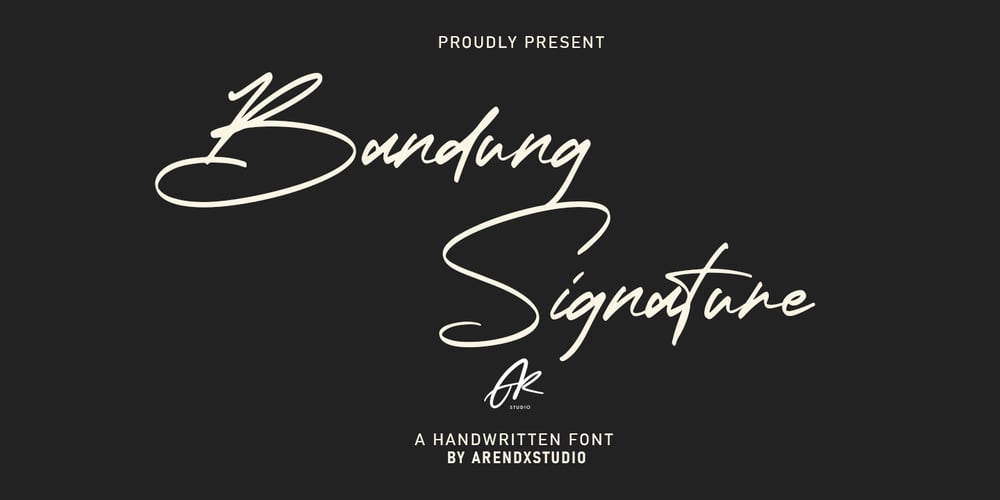 Bandung Signature font