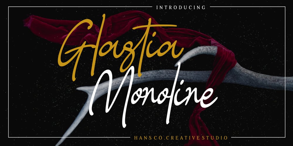 Glastia Monoline font
