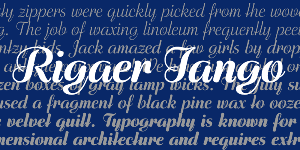 Rigaer Tango Pro font