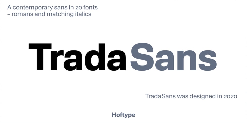 TradaSans font