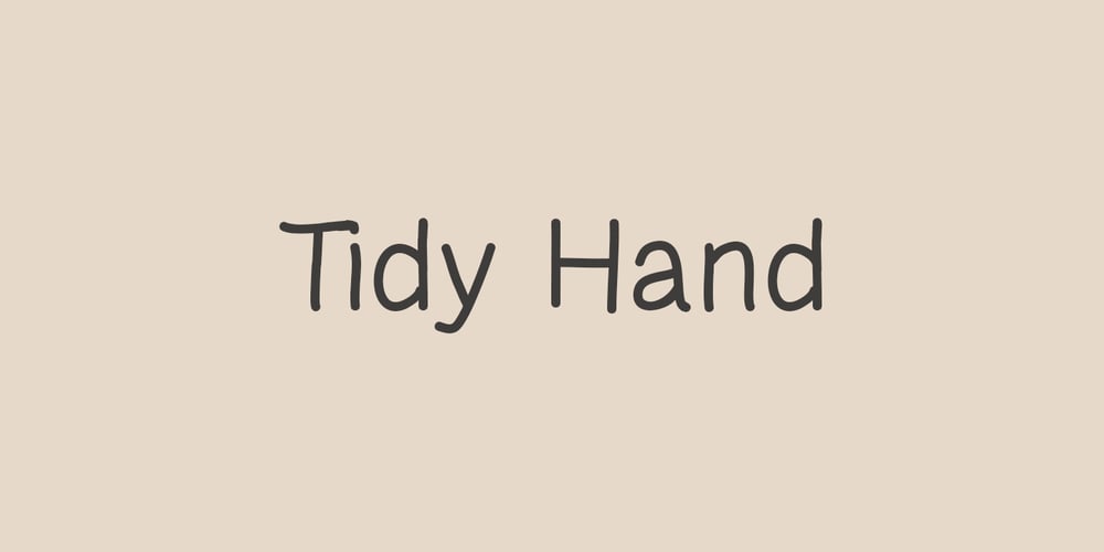 Tidy Hand font