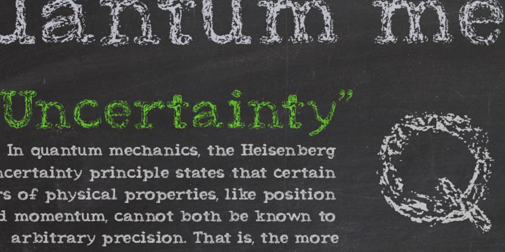 Uncertainty font
