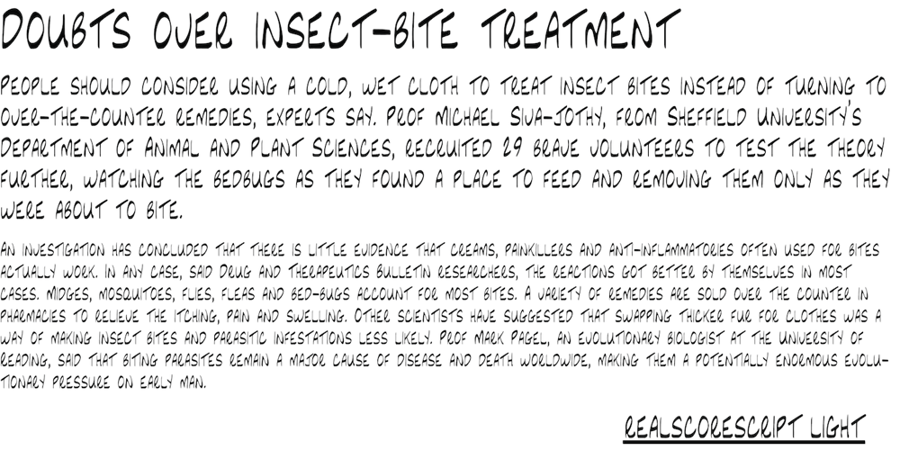 RealScore Script font