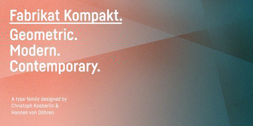 Fabrikat Kompakt font