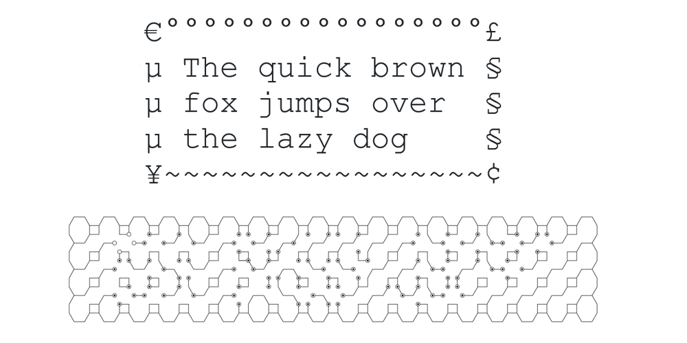 Hex Braille font