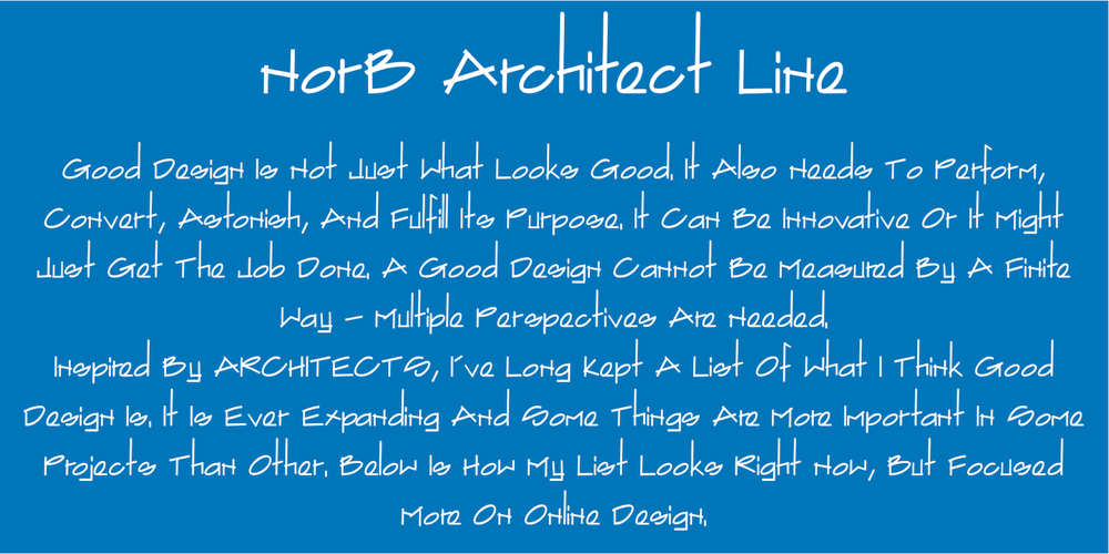 NorB ARCHITECT LINE font