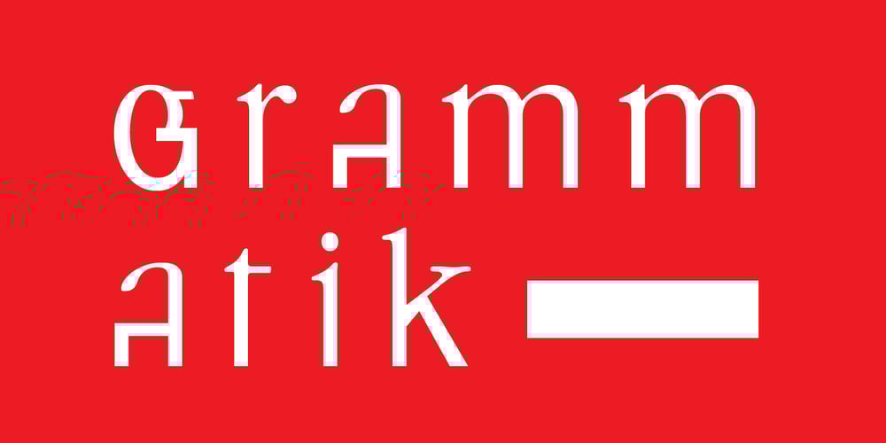 Grammatik font