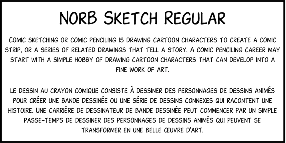 NorB Sketch font