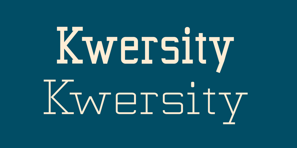 Kwersity font