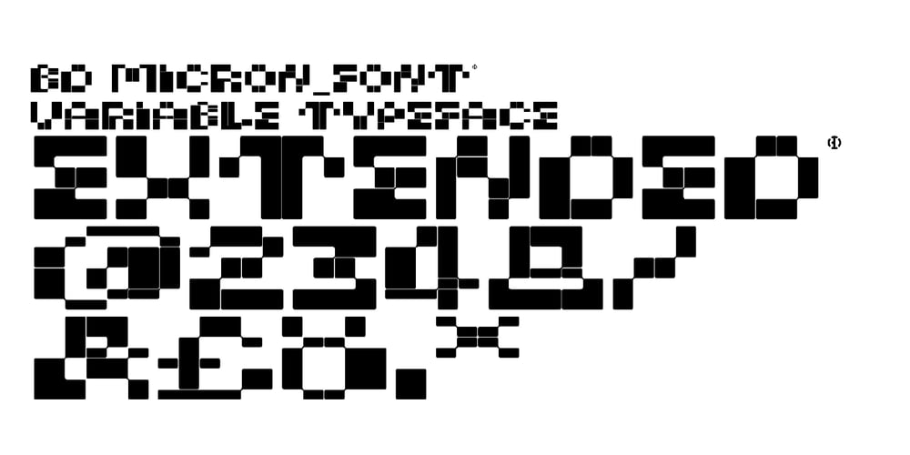 BD Micron Font font