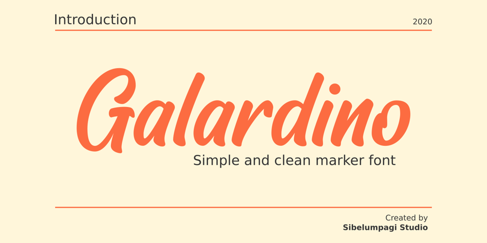 Galardino font