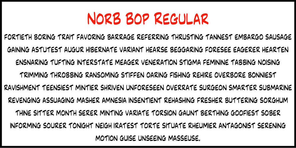 NorB Bop font