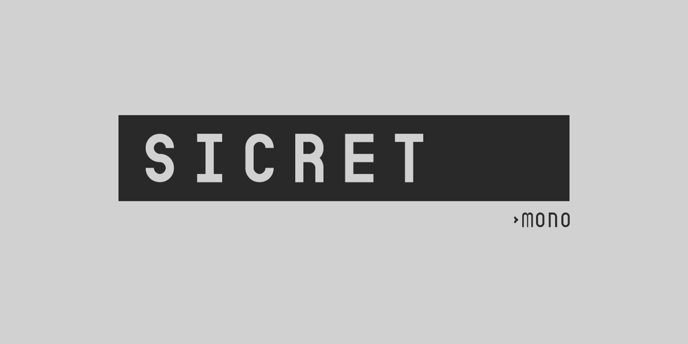 Sicret Mono font