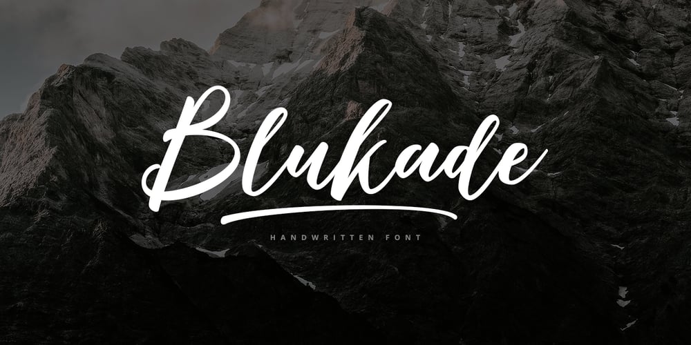 Blukade Script font