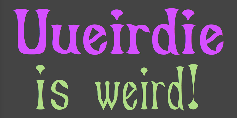 UUeirdie font