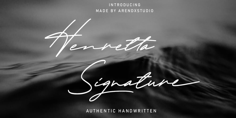 Henretta Signature font