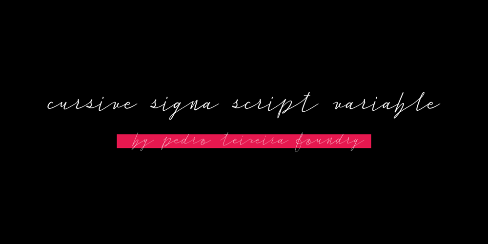 Cursive Signa Script Variable font