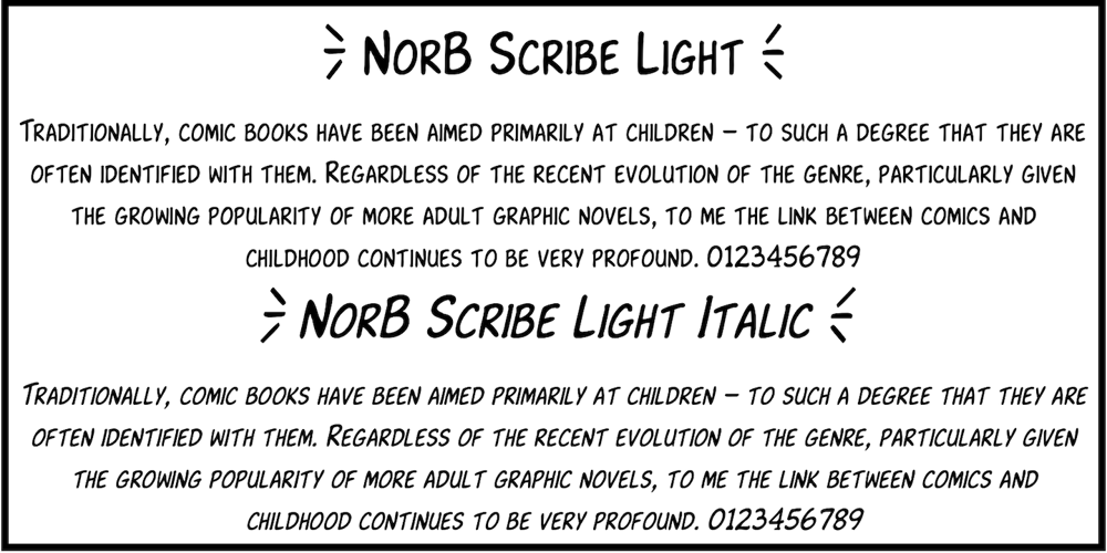 NorB Scribe font
