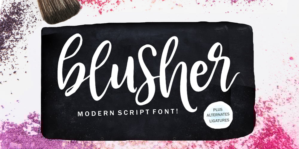 Blusher Script font