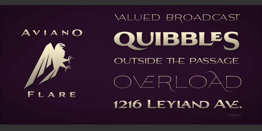 Aviano Flare font