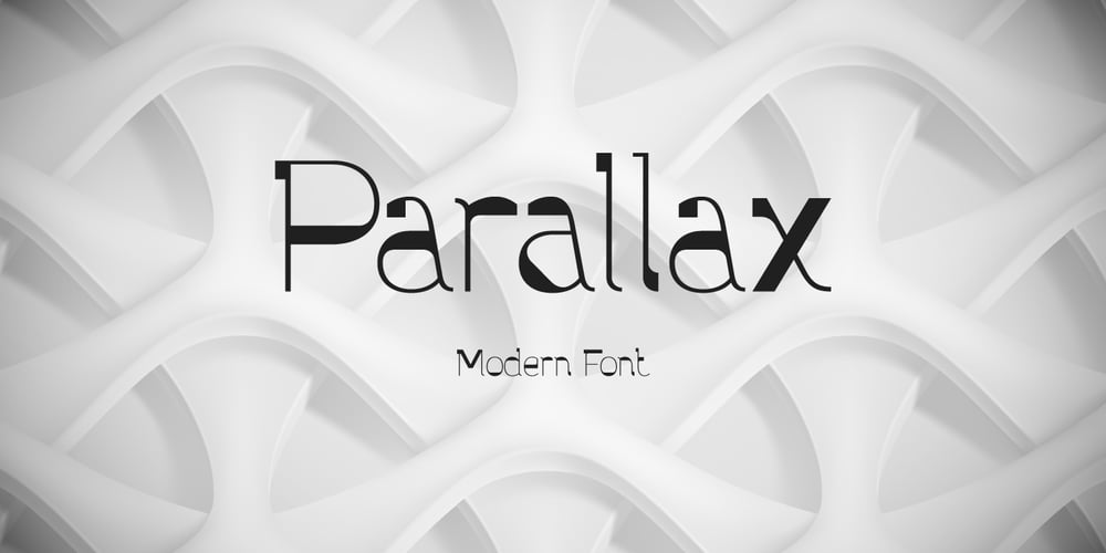 Parallax font