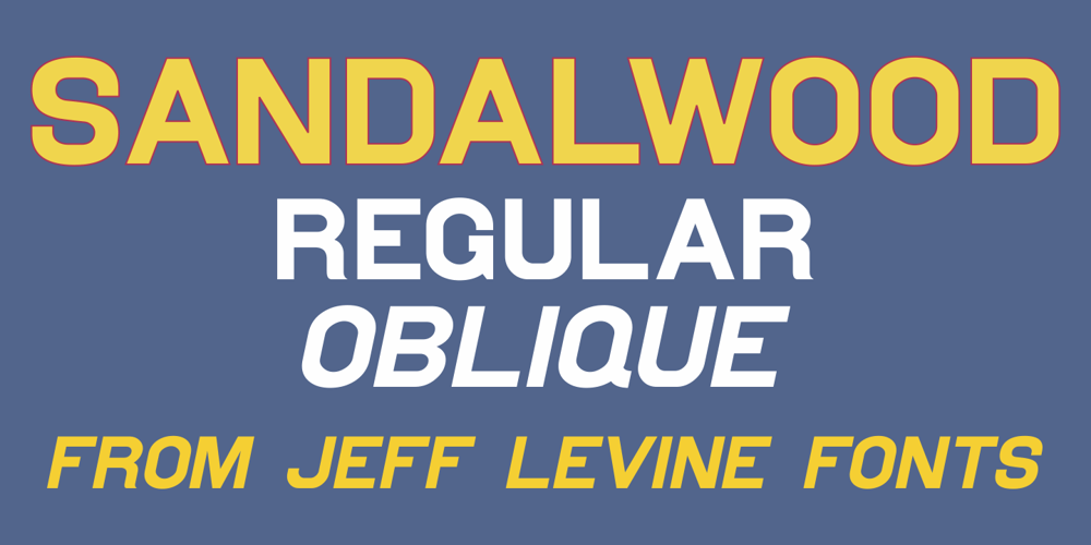Sandalwood JNL font