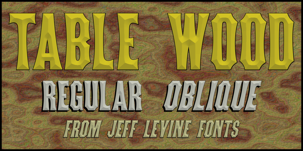Table Wood JNL font