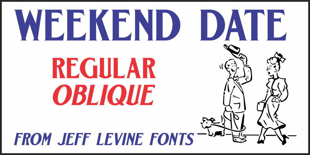 Weekend Date JNL font