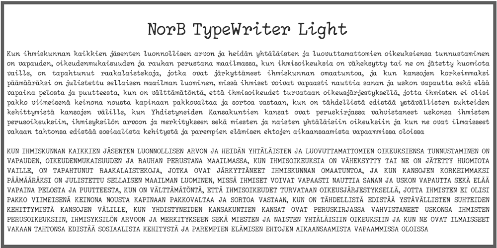 NorB TypeWriter font
